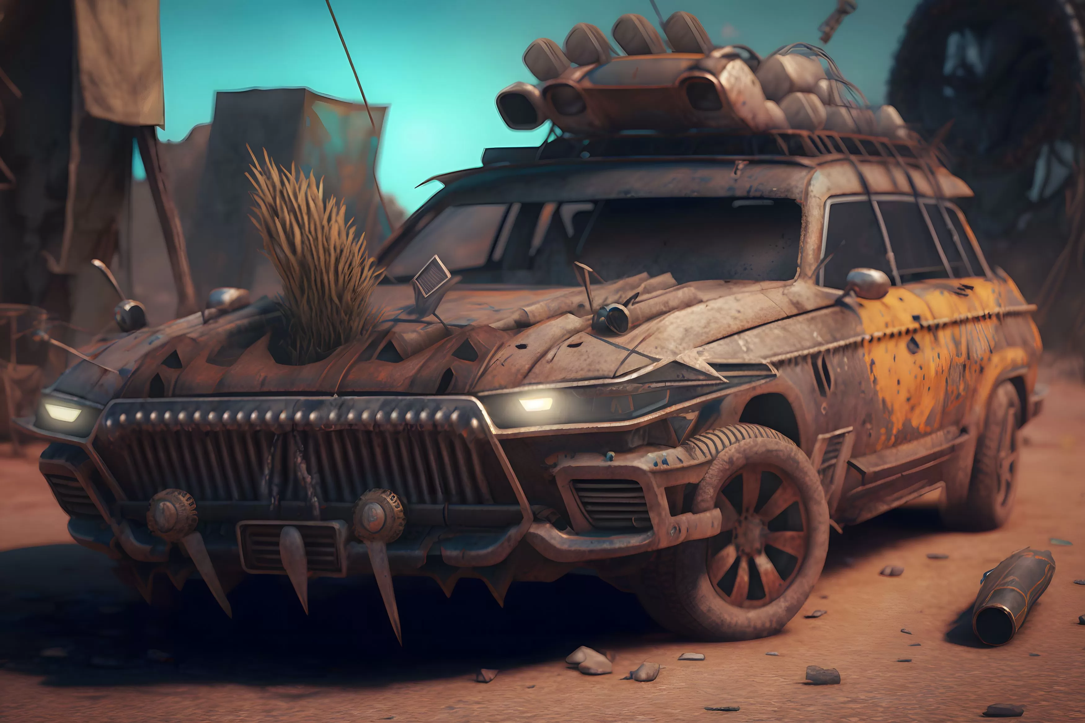 Wasteland Car #bf86 Life Wallpaper for Android 13, 14, 15 phones like Samsung S25