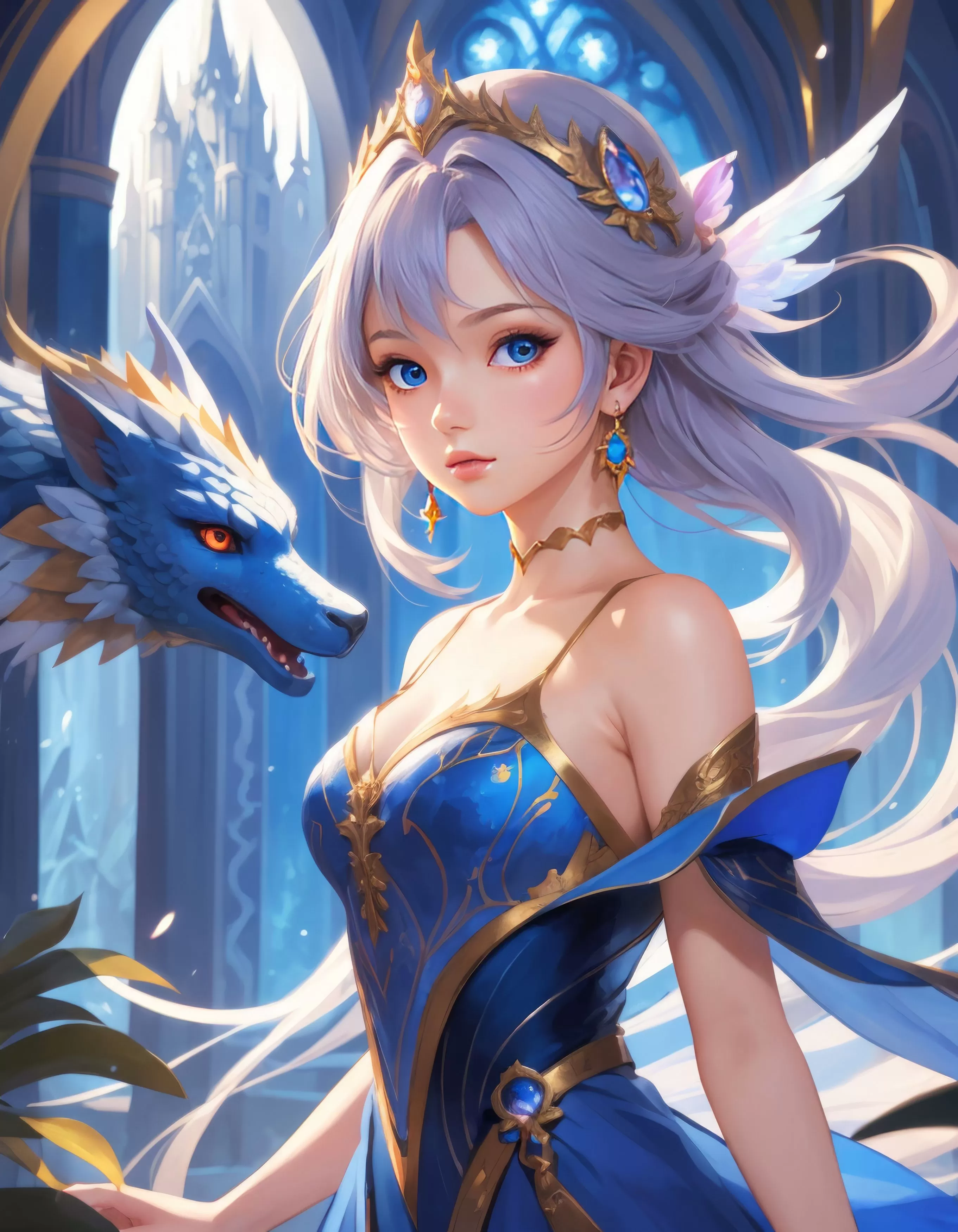Blue Princess #0e25 Life Wallpaper for Android 13, 14, 15 phones like Google Pixel 9a