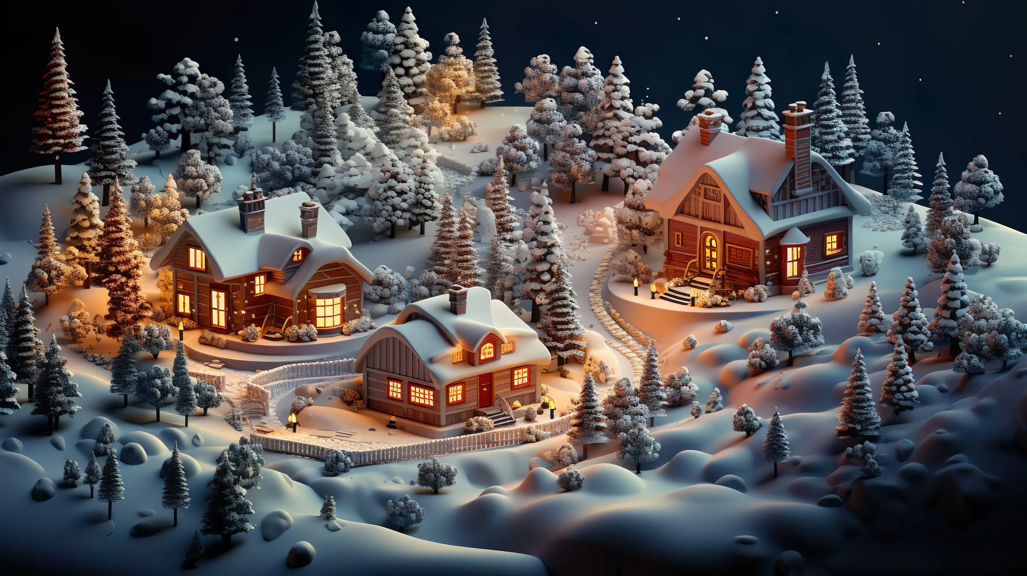 Christmas Village 3d c5d2 Free Phone Live Wallpaper Livewallpaper io