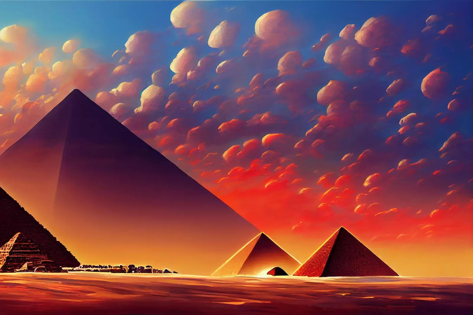 Pyramids at Twilight Life Wallpaper for Android 13, 14, 15 phones like Google Pixel 9a