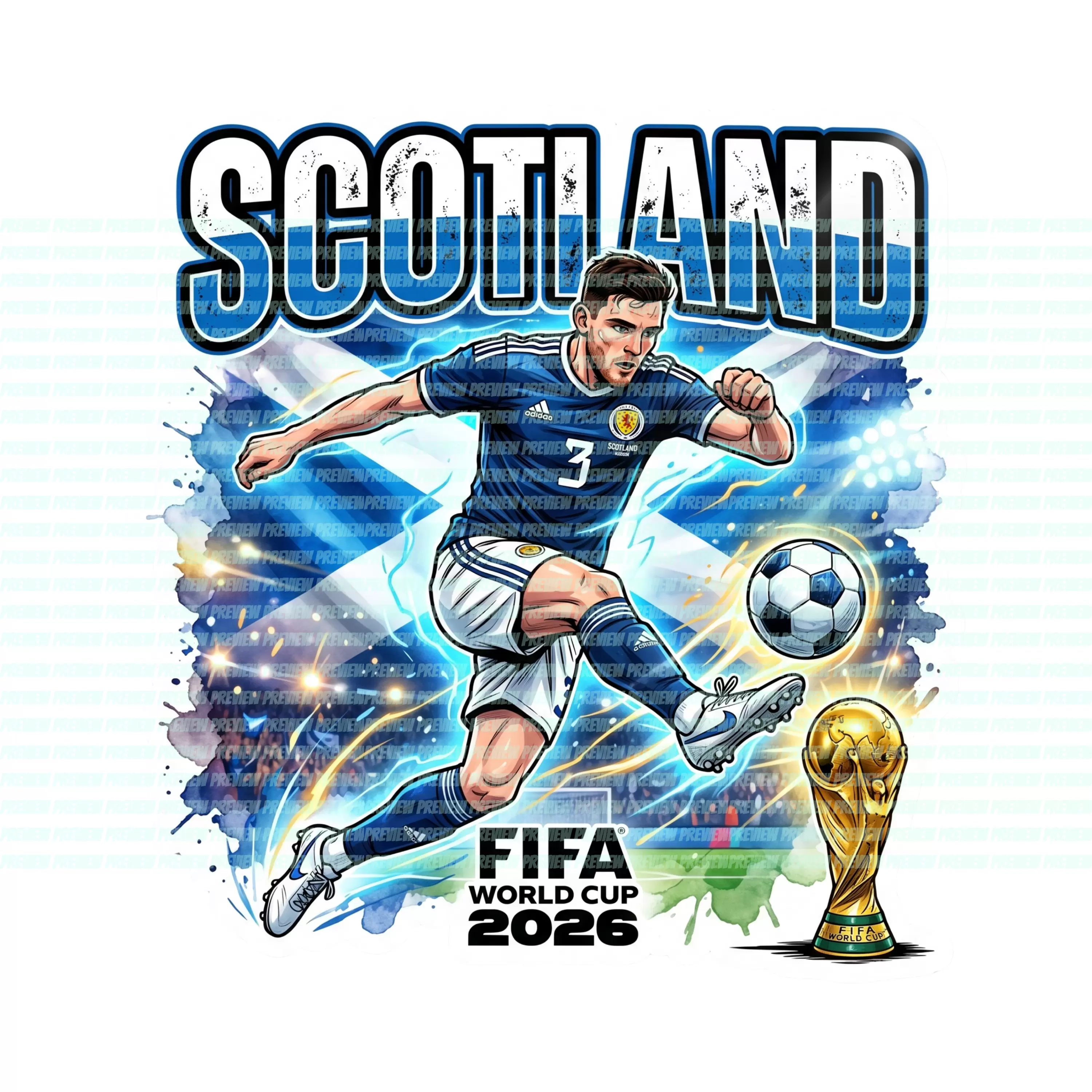Football World Cup 2026 Scotland Life Wallpaper for Android 13, 14, 15 phones like Google Pixel