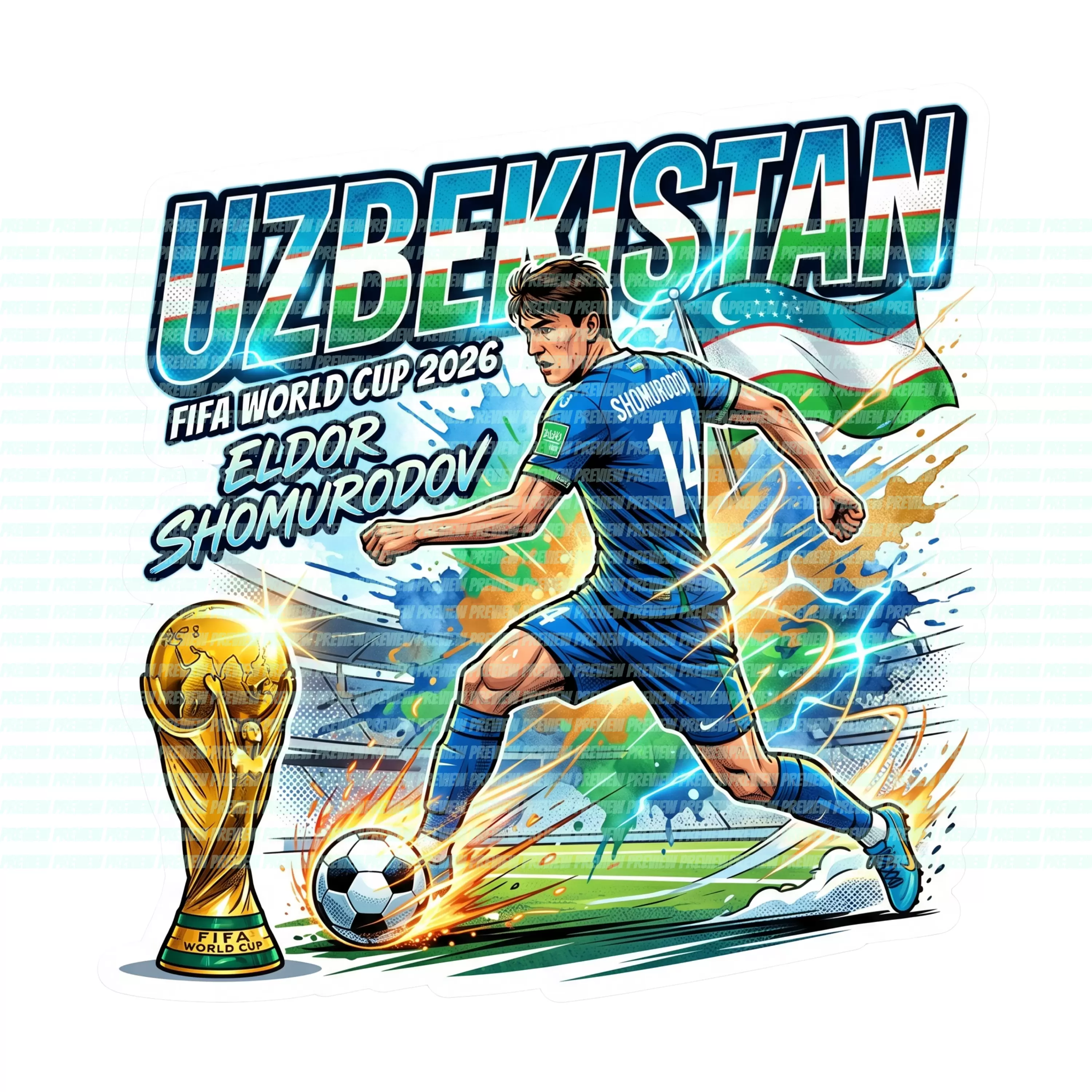 Football World Cup 2026 Uzbekistan Life Wallpaper for Android 13, 14, 15 phones like Google Pixel